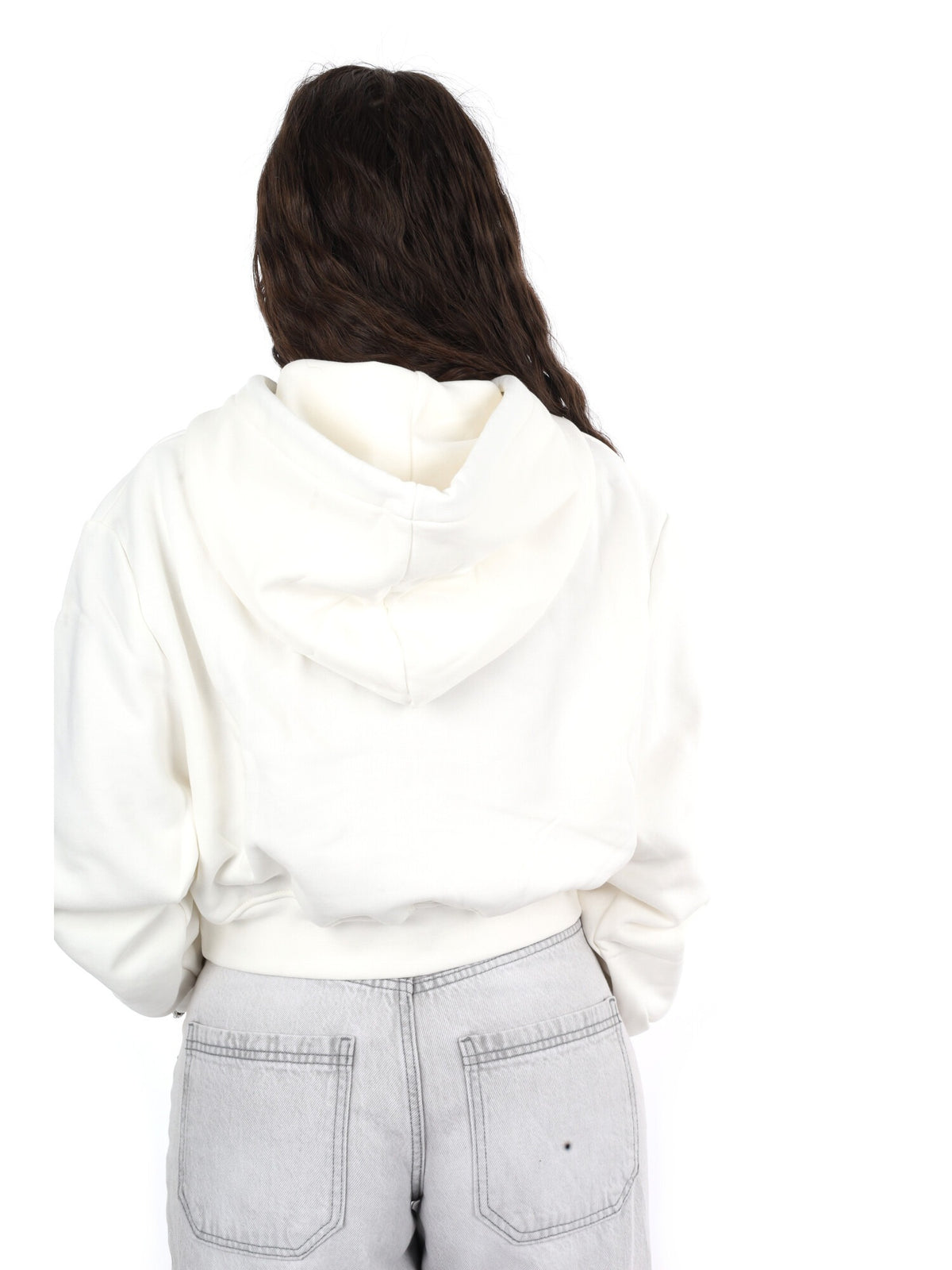 DS2 felpa cappuccio da donna bianco