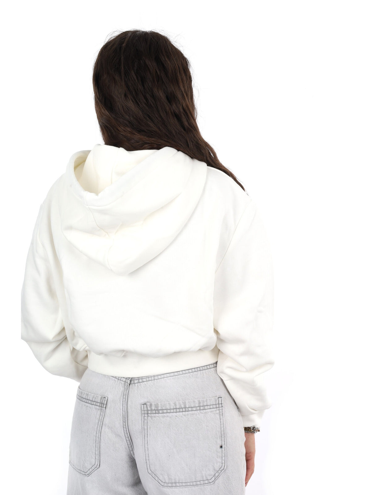DS2 felpa cappuccio da donna bianco