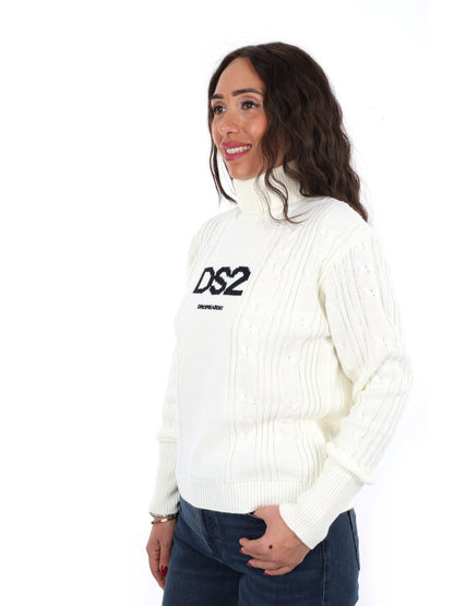 DS2 maglia da donna bianco