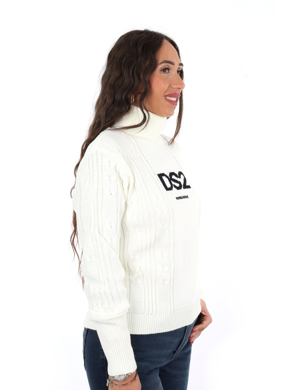 DS2 maglia da donna bianco