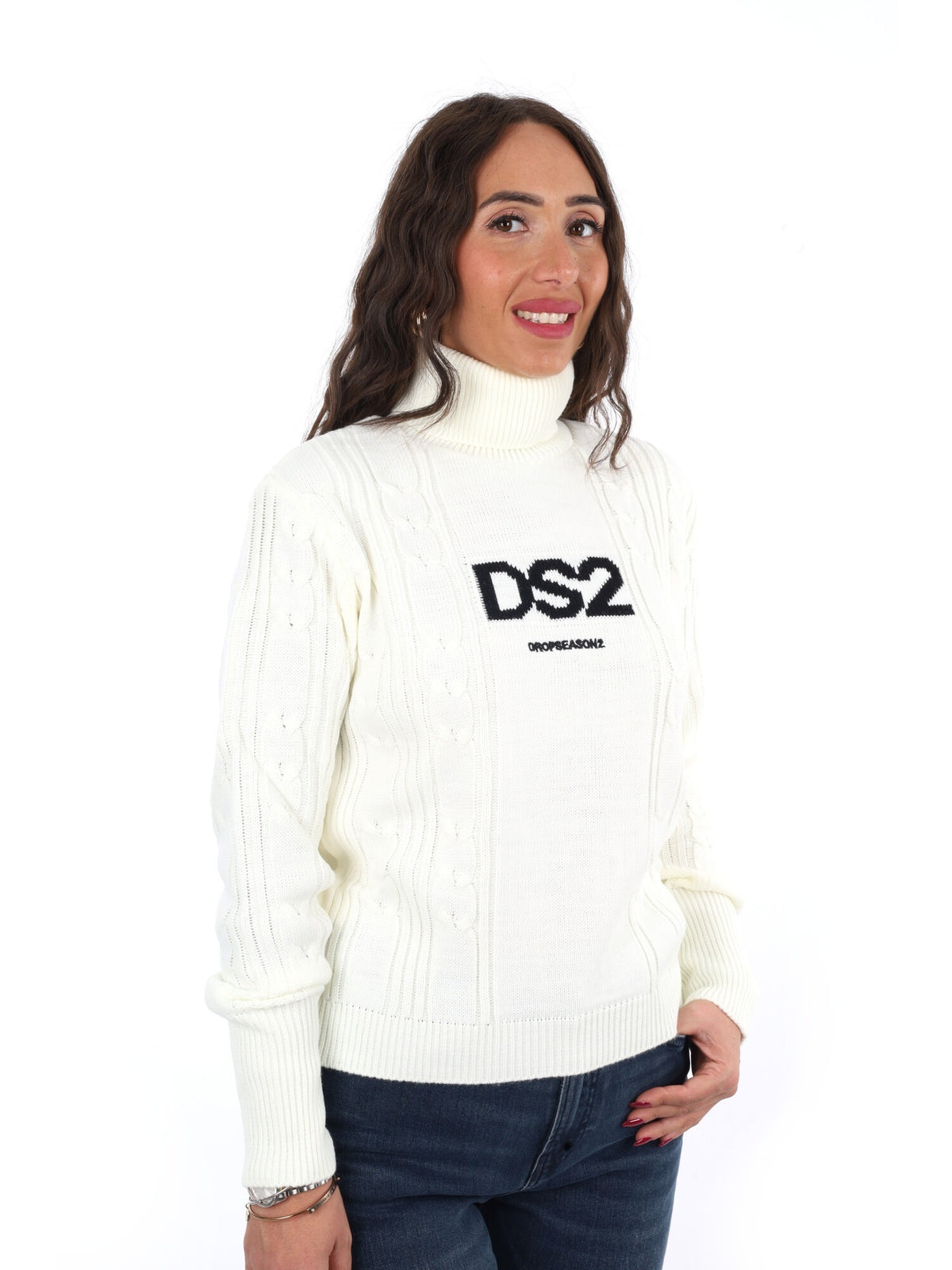 DS2 maglia da donna bianco