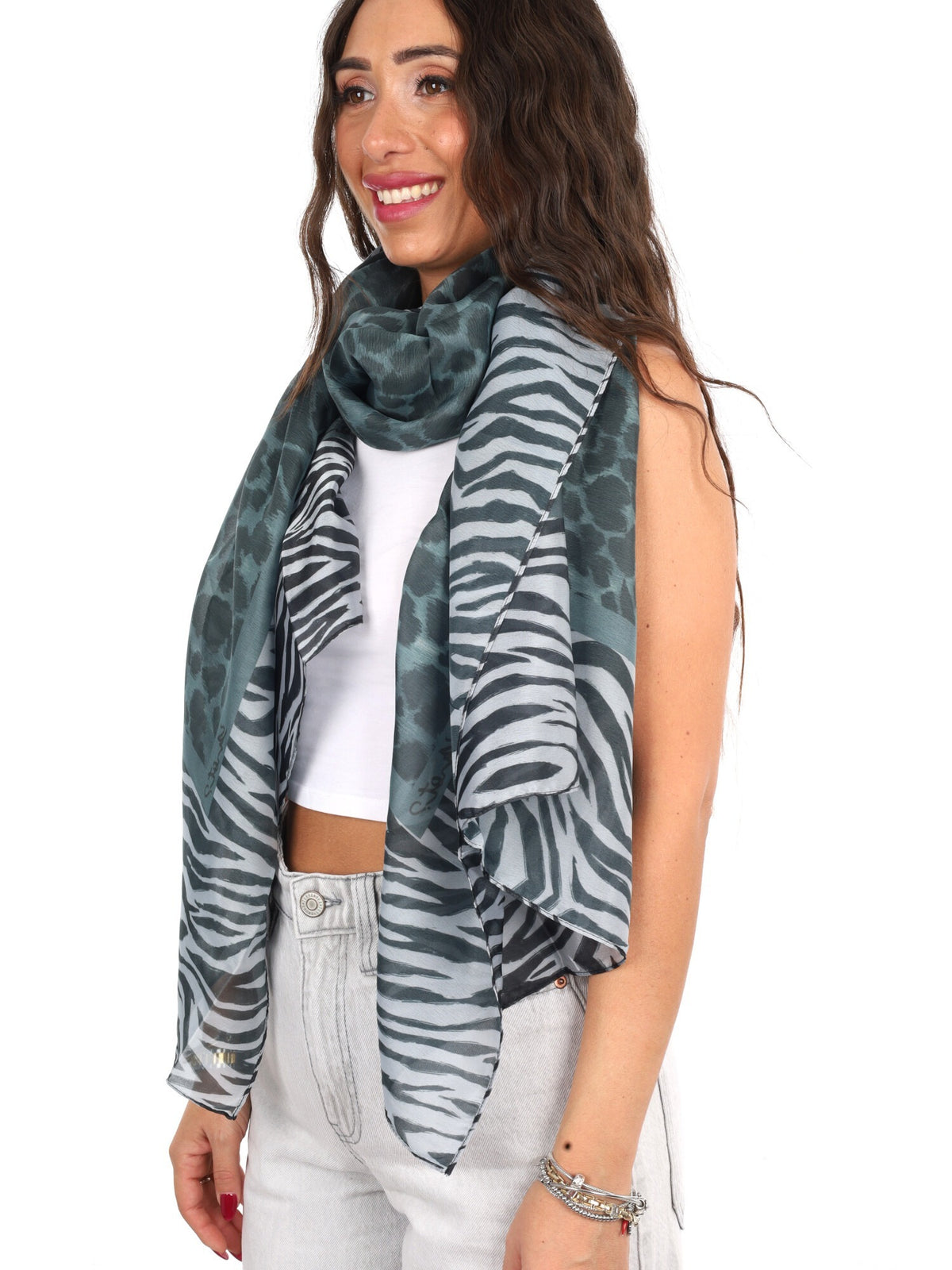 Y-not foulard rayon da unisex nero