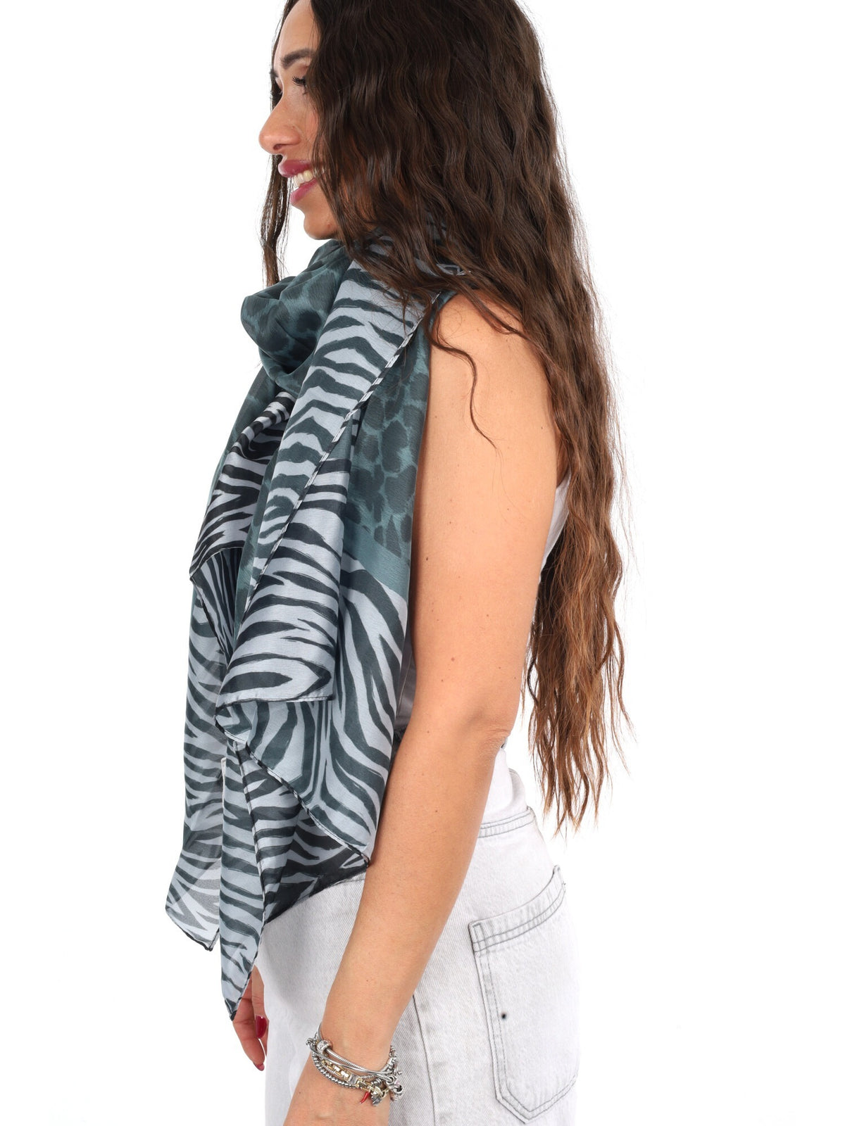 Y-not foulard rayon da unisex nero