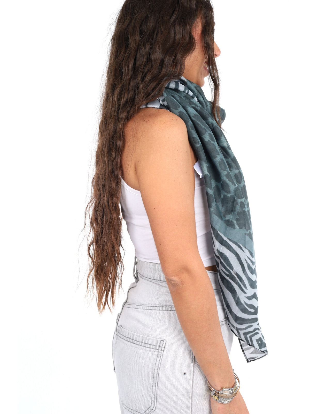Y-not foulard rayon da unisex nero