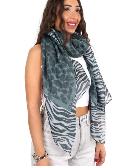Y-not foulard rayon da unisex nero