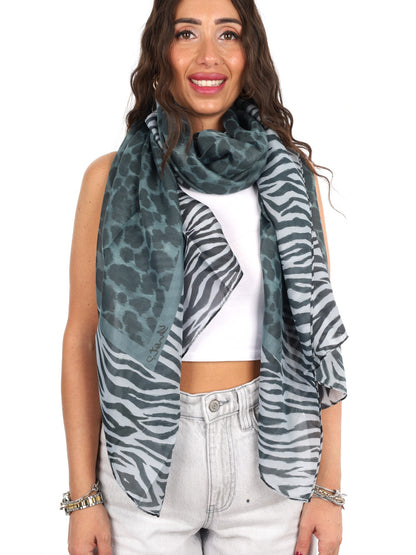 Y-not foulard rayon da unisex nero