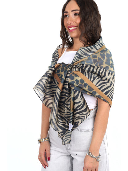 Y-not foulard rayon da unisex tan