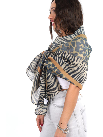 Y-not foulard rayon da unisex tan