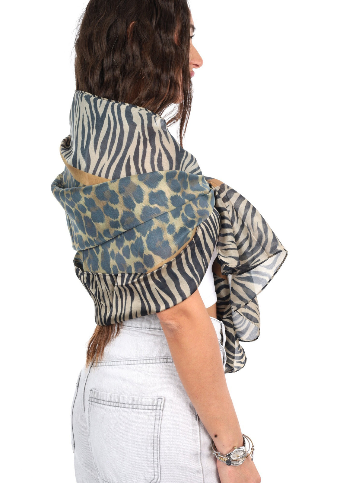 Y-not foulard rayon da unisex tan