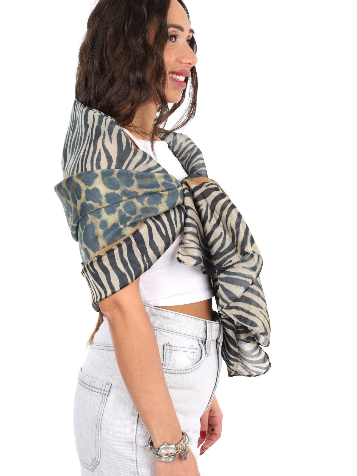 Y-not foulard rayon da unisex tan