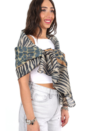 Y-not foulard rayon da unisex tan