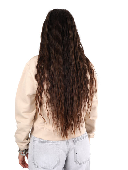 Icon felpa zip cr ft da donna avorio