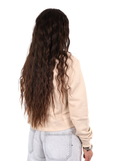 Icon felpa zip cr ft da donna avorio