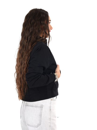 Icon felpa zip cr ft da donna nero