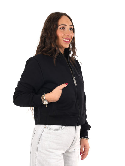 Icon felpa zip cr ft da donna nero