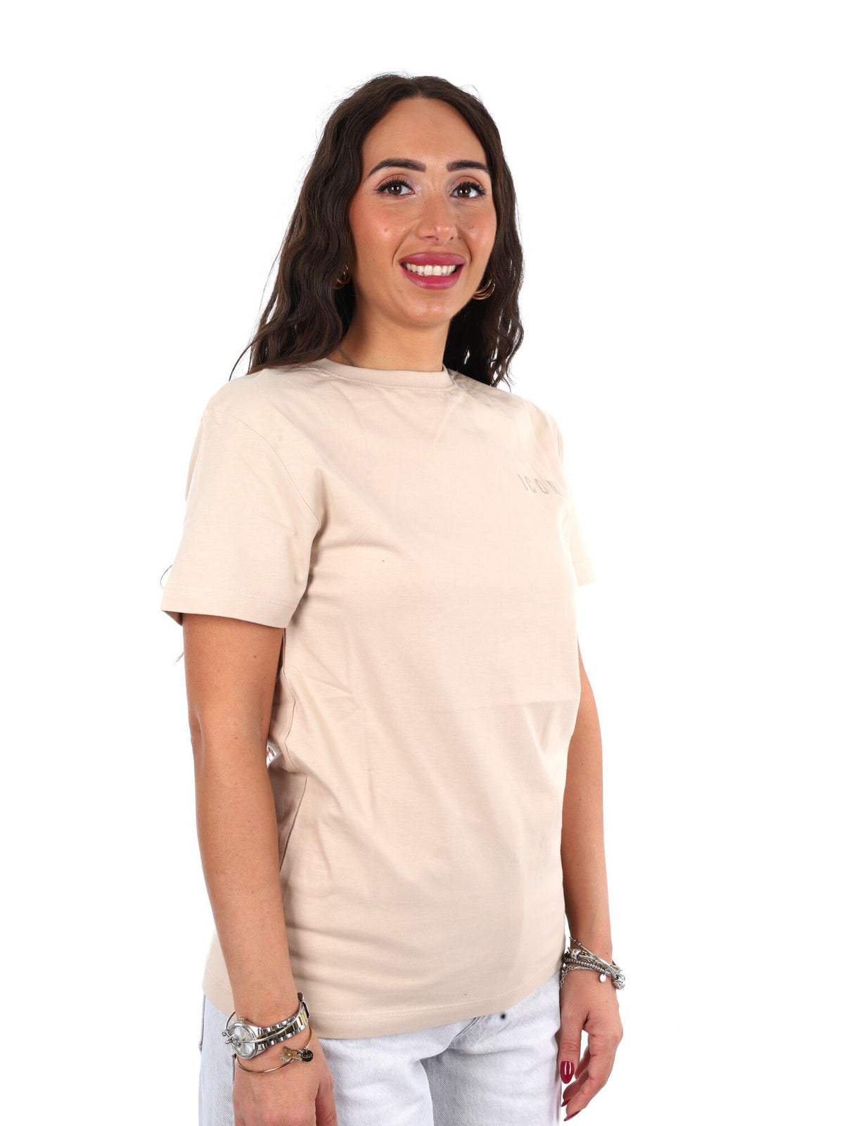 Icon t-shirt mm da donna avorio