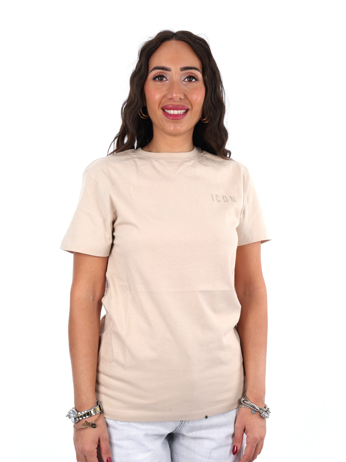 Icon t-shirt mm da donna avorio