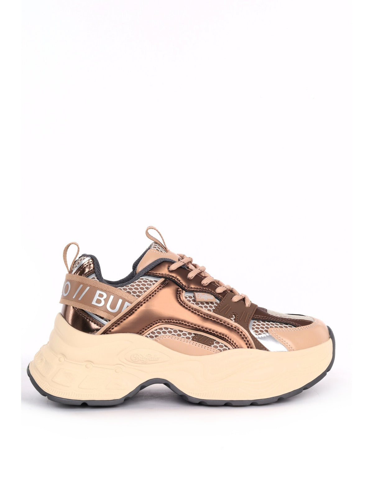 Buffalo yuno sneakers da donna bronzo