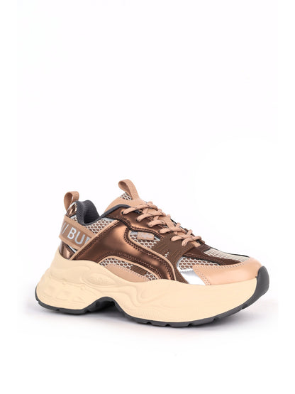 Buffalo yuno sneakers da donna bronzo