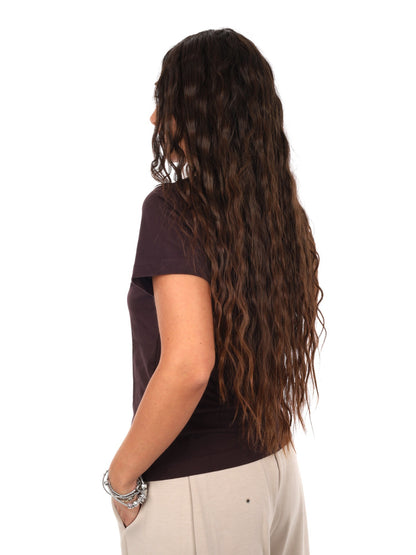 Guess fausta cn t-shirt da donna caffe'