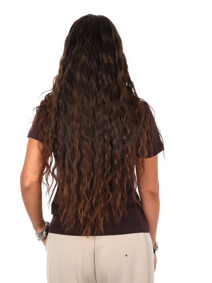 Guess fausta cn t-shirt da donna caffe'