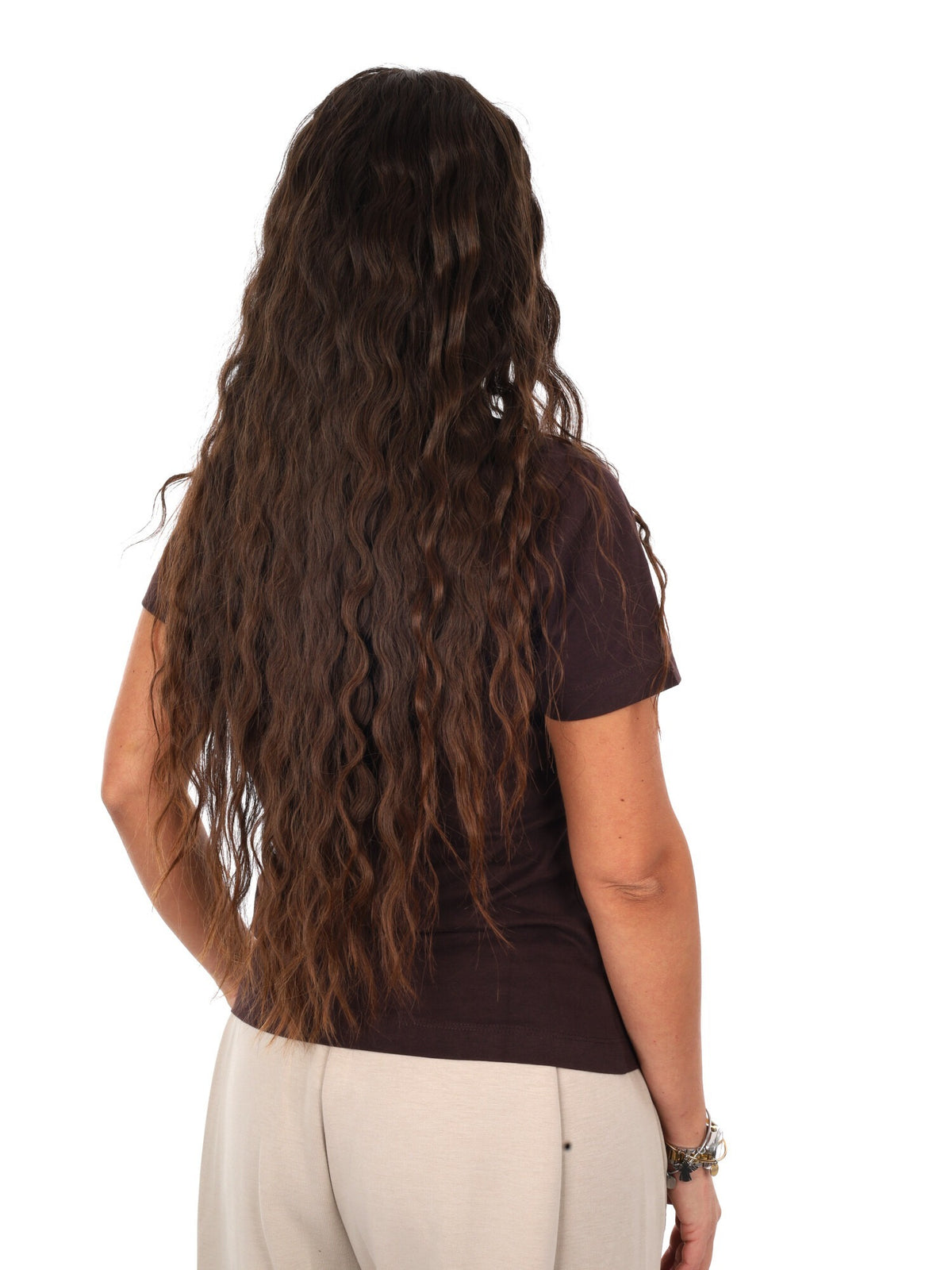 Guess fausta cn t-shirt da donna caffe'