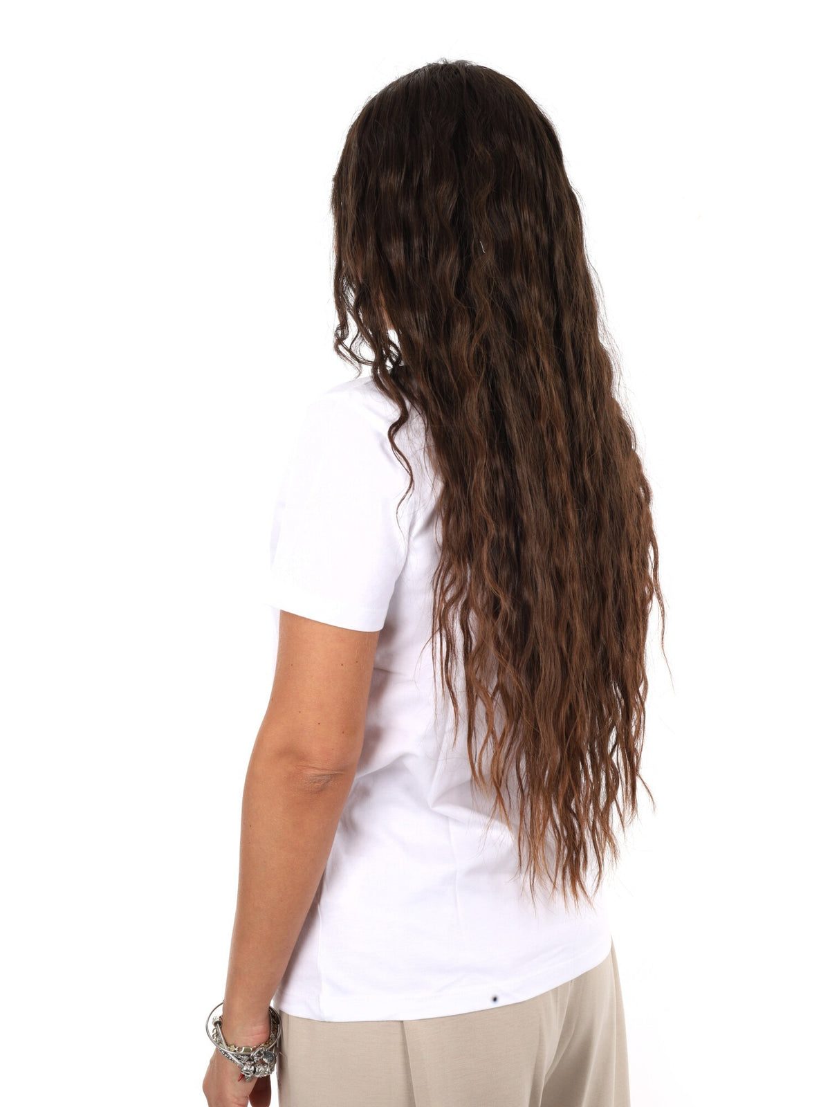 Guess elsa cn t-shirt da donna bianco