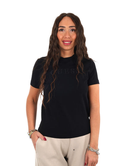 Guess grazia slim cn t-shirt da donna nero