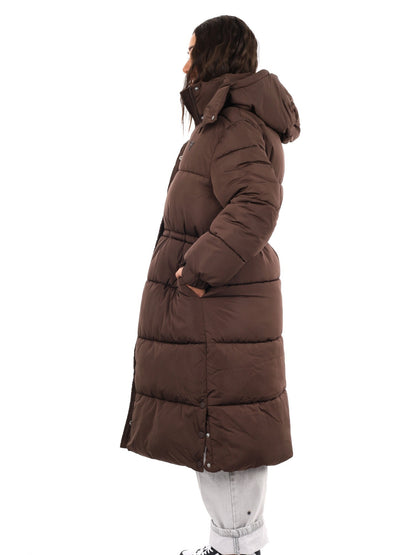 Guess virginia long giubbino da donna caffe'