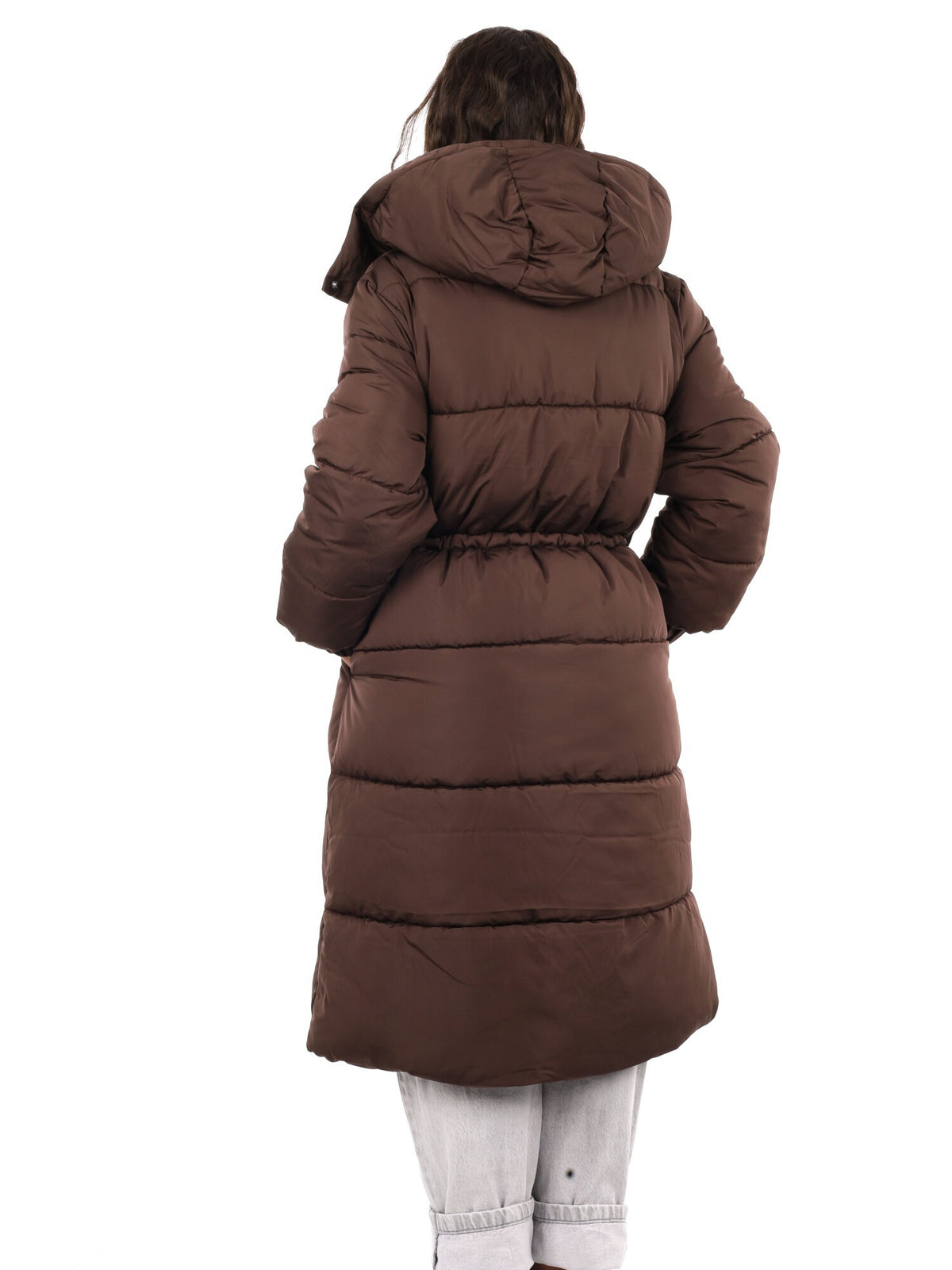 Guess virginia long giubbino da donna caffe'