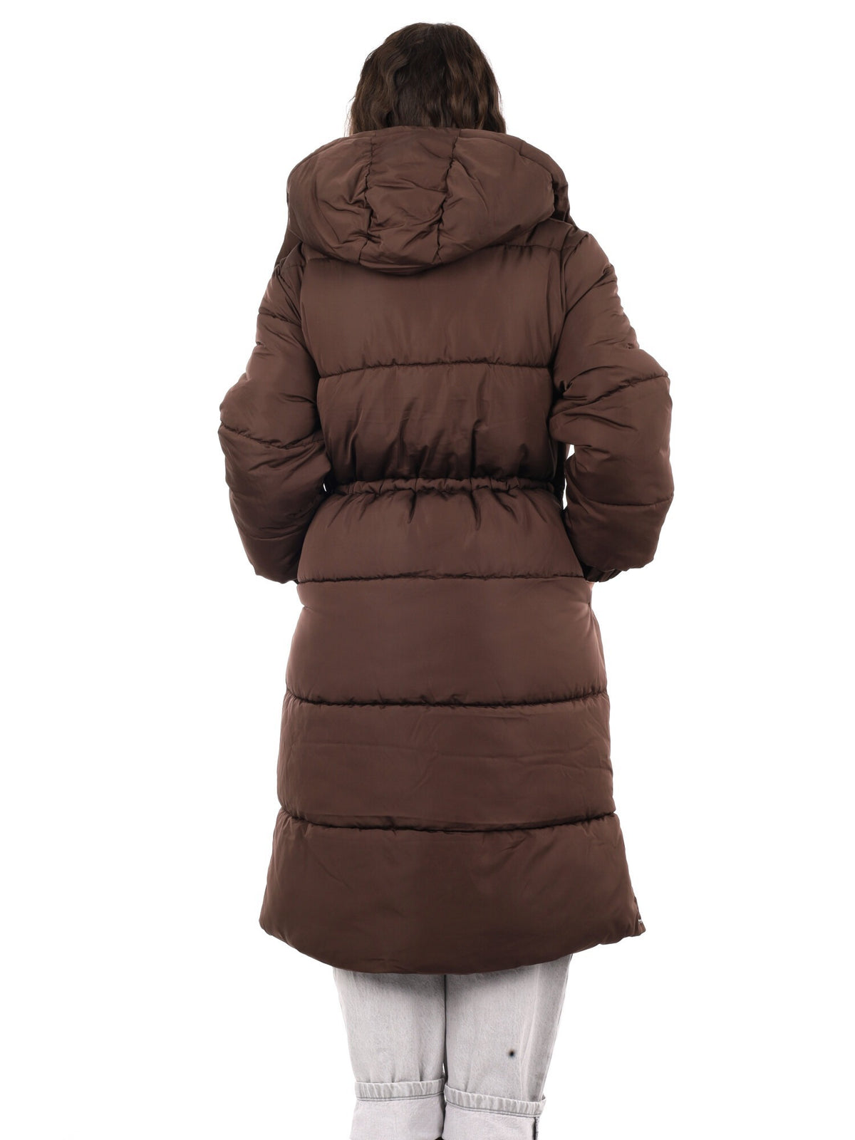 Guess virginia long giubbino da donna caffe'