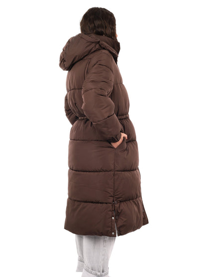 Guess virginia long giubbino da donna caffe'