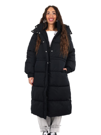 Guess virginia long giubbino da donna nero