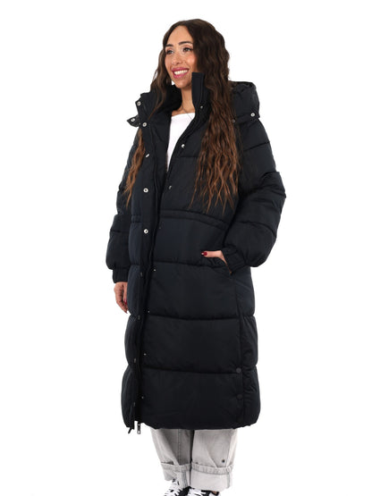 Guess virginia long giubbino da donna nero