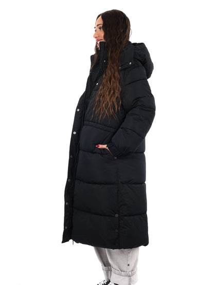 Guess virginia long giubbino da donna nero