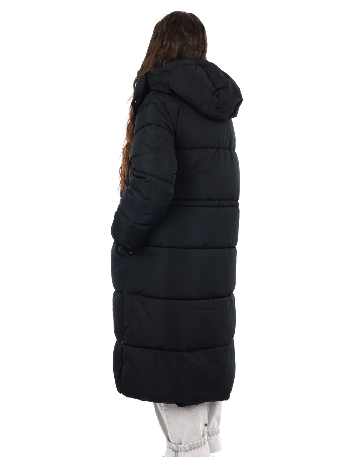 Guess virginia long giubbino da donna nero