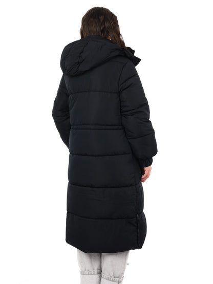 Guess virginia long giubbino da donna nero