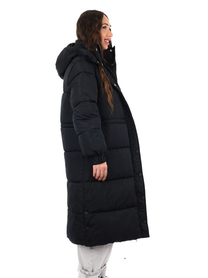 Guess virginia long giubbino da donna nero
