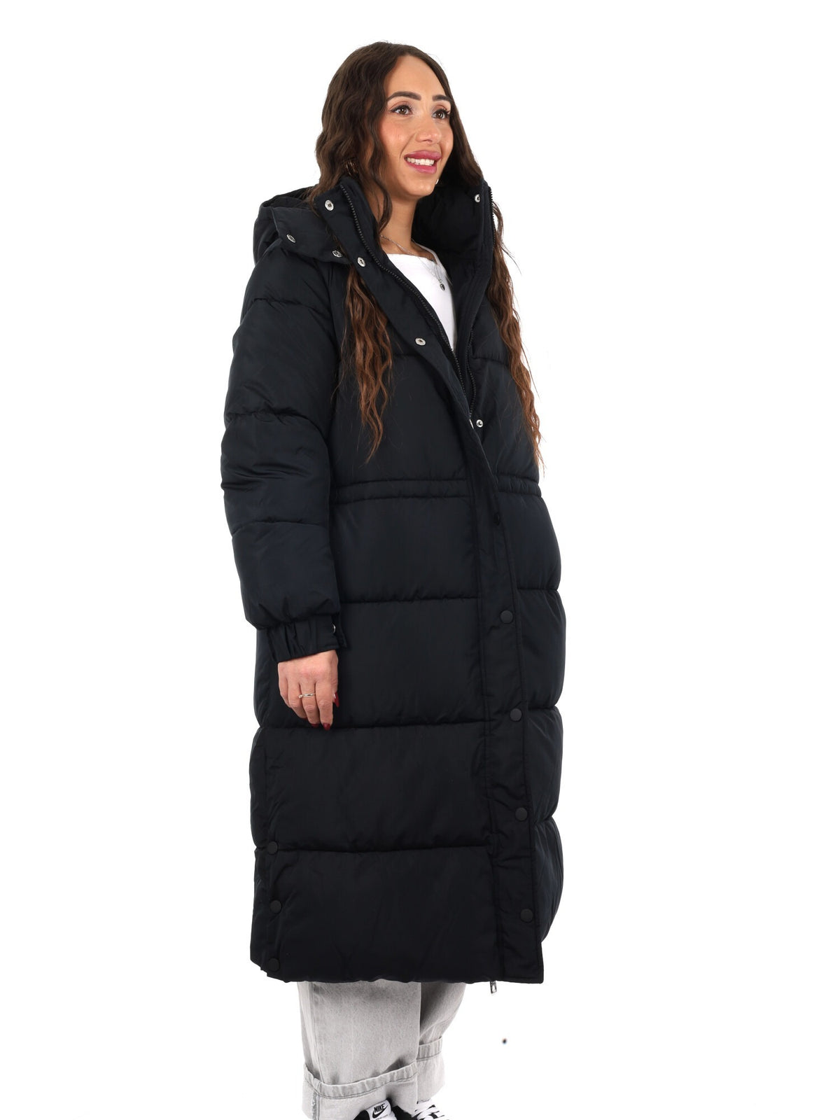 Guess virginia long giubbino da donna nero