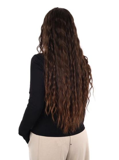 Guess greta high nec t-shirt da donna nero