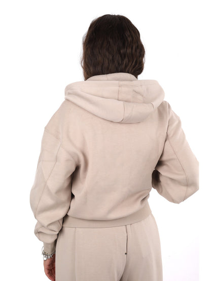 Guess brianna fullzi felpa da donna beige