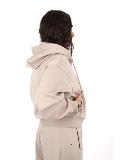 Guess brianna fullzi felpa da donna beige