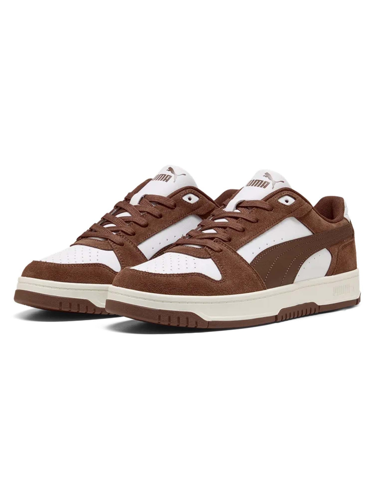 Puma rebound slam lo sneakers da uomo bianco-marrone