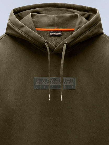 Napapijri b-box logo felpa da uomo oliva