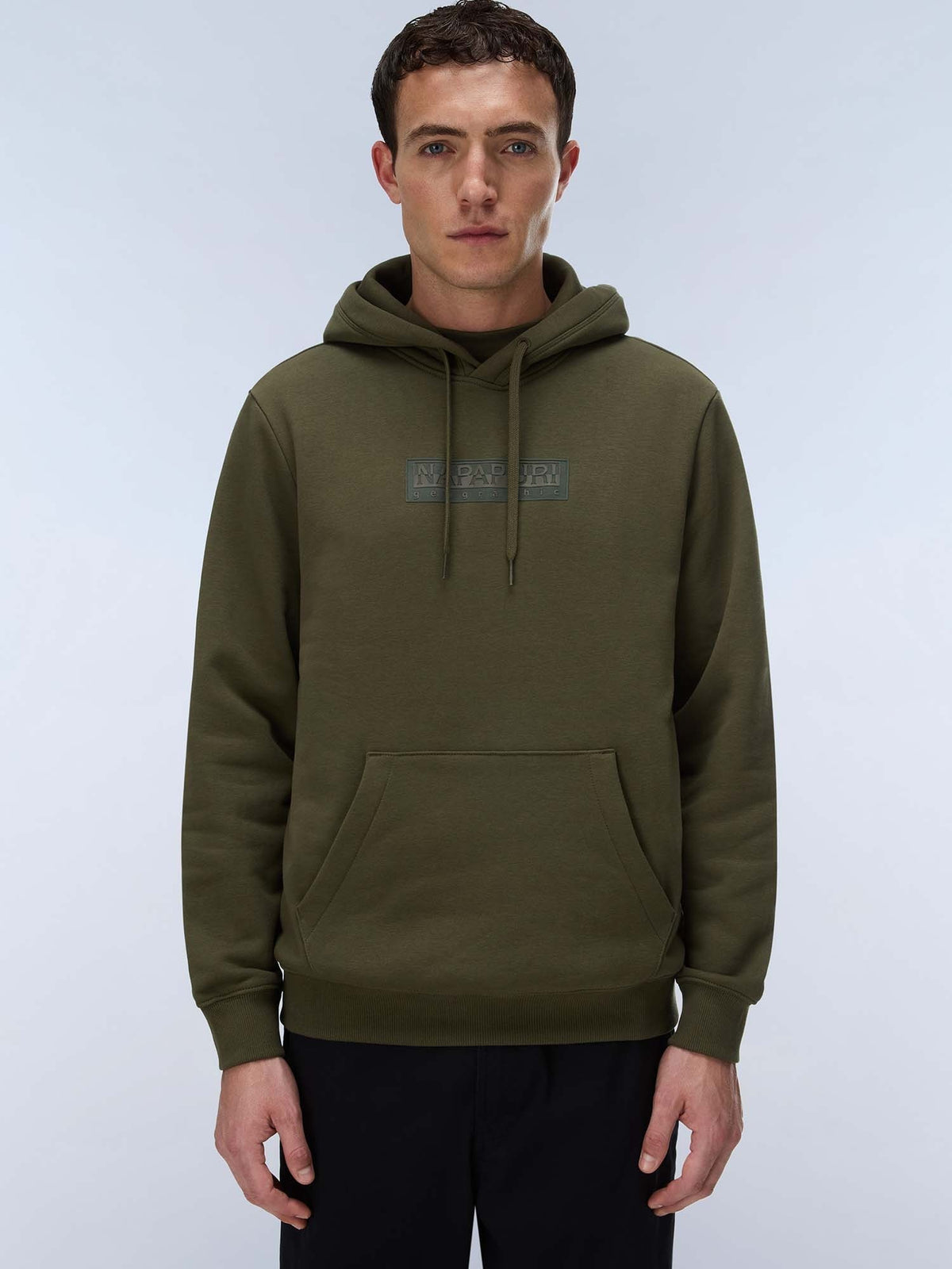 Napapijri b-box logo felpa da uomo oliva