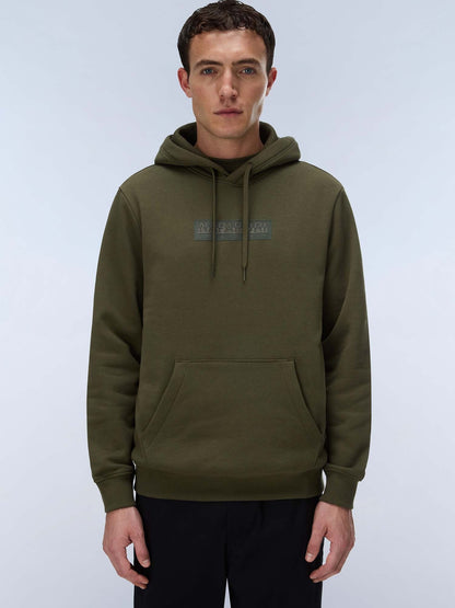 Napapijri b-box logo felpa da uomo oliva