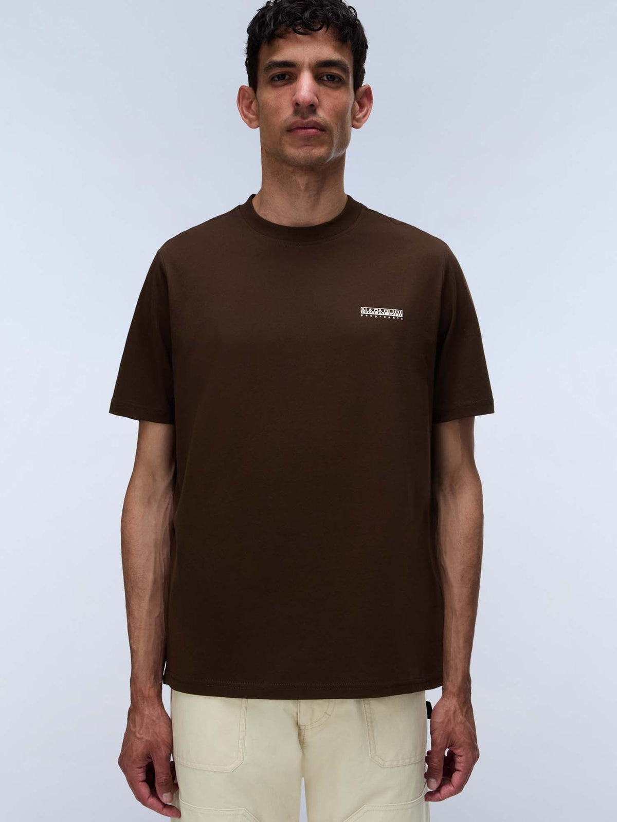 Napapijri s-smallbox t-shirt da uomo marrone