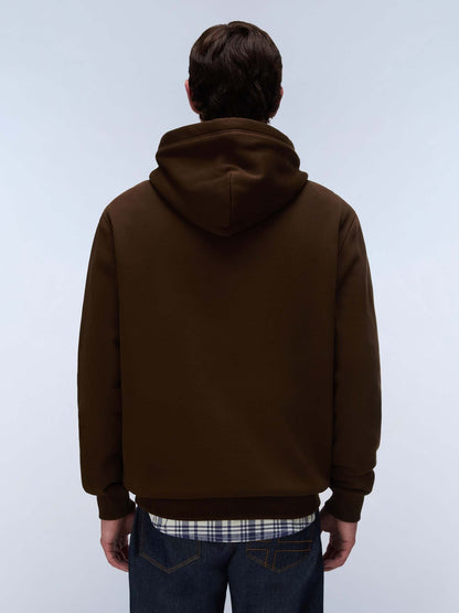 Napapijri b-box logo felpa da uomo marrone