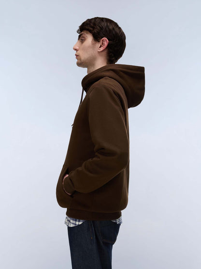 Napapijri b-box logo felpa da uomo marrone