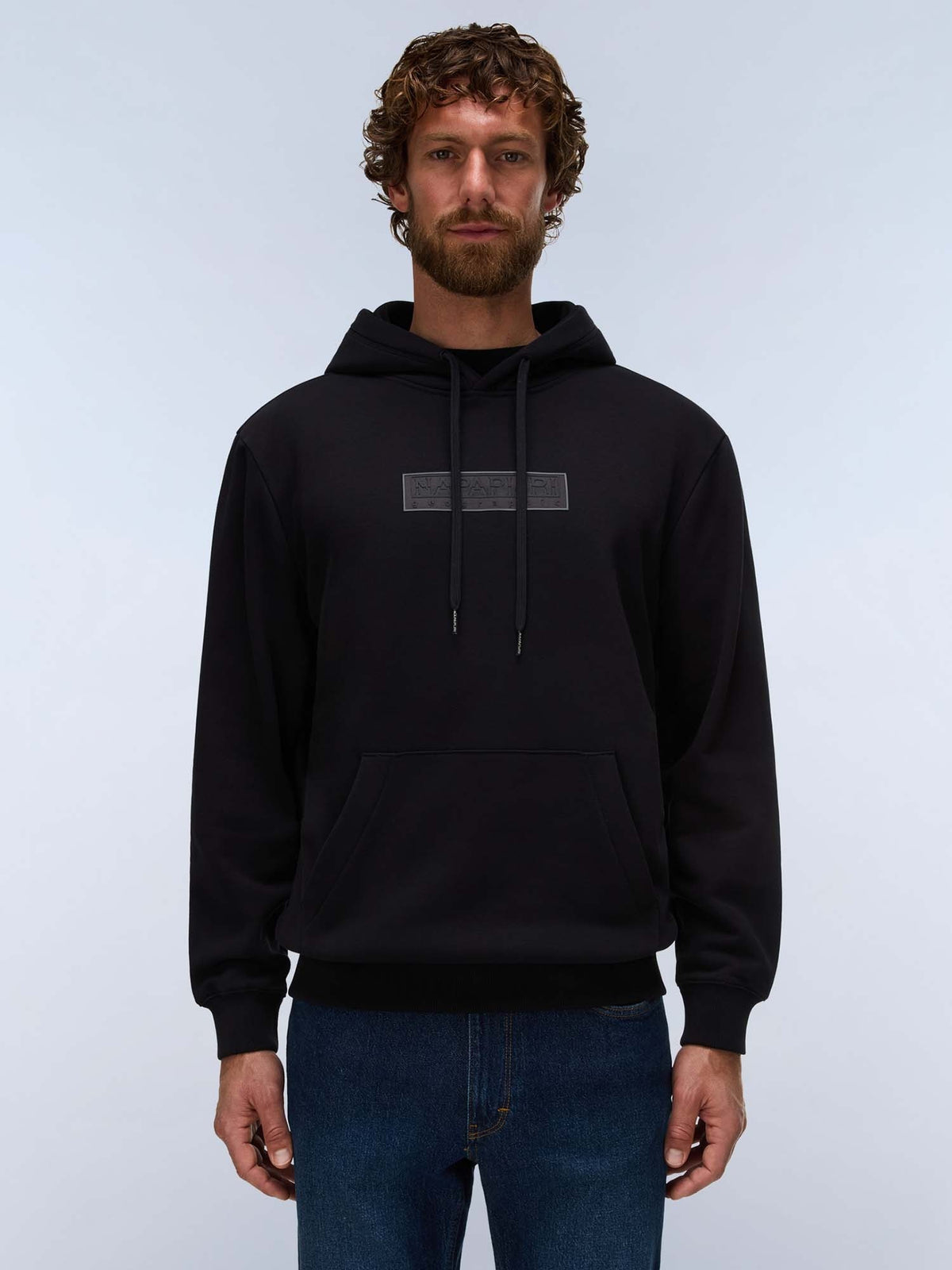 Napapijri b-box logo felpa da uomo nero